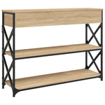 Konsollbord Sonoma Eik 100X28X75 Cm Konstruert Tre