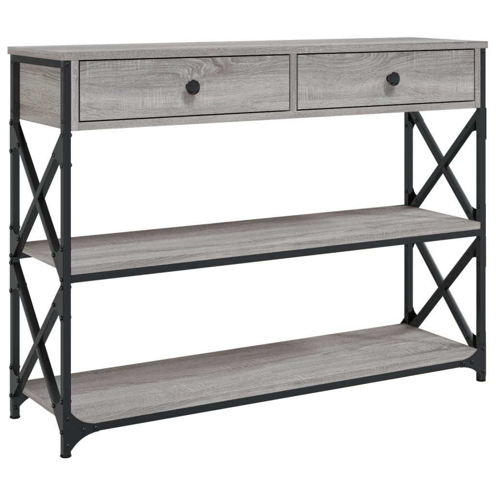 Konsollbord Grå Sonoma 100X28X75 Cm Konstruert Tre