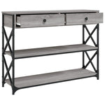 Konsollbord Grå Sonoma 100X28X75 Cm Konstruert Tre