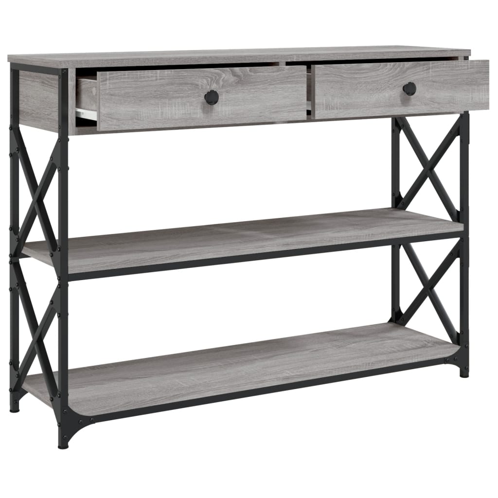 Konsollbord Grå Sonoma 100X28X75 Cm Konstruert Tre