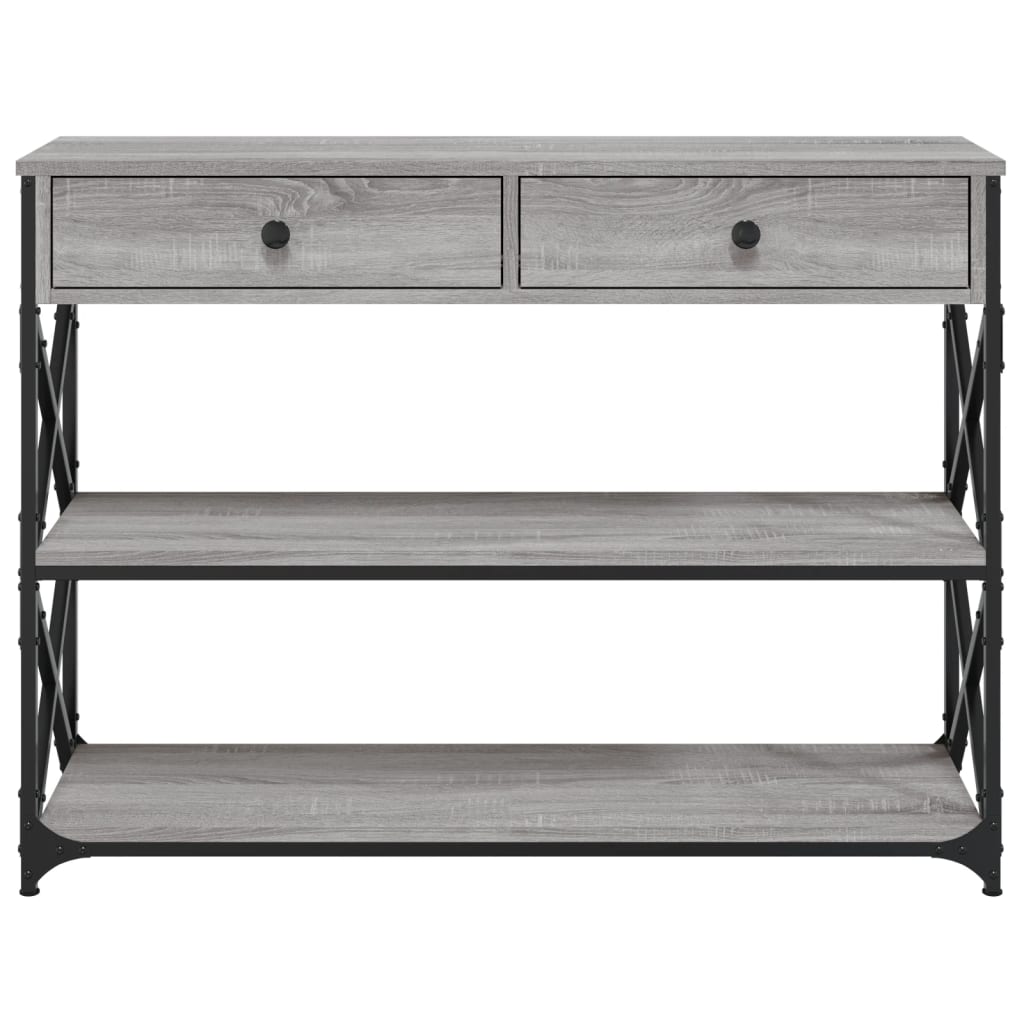 Konsollbord Grå Sonoma 100X28X75 Cm Konstruert Tre