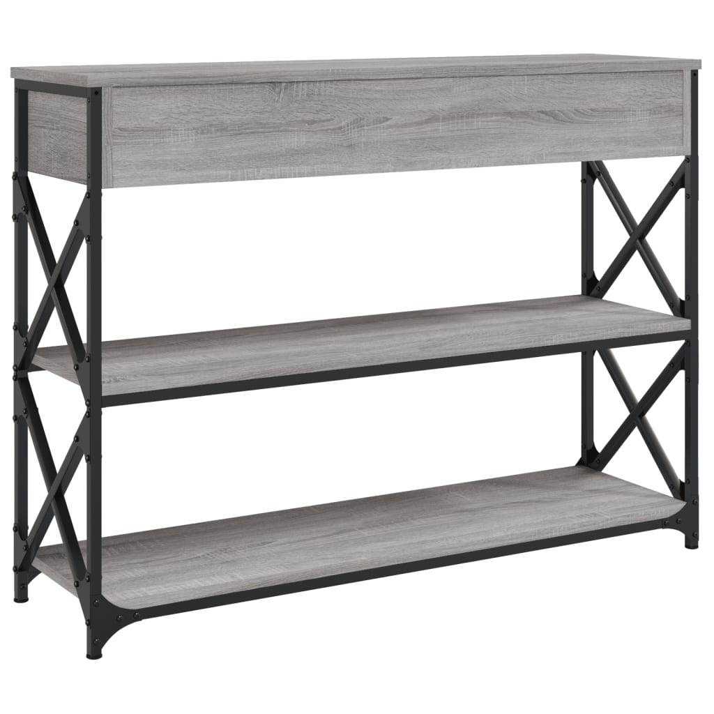 Konsollbord Grå Sonoma 100X28X75 Cm Konstruert Tre