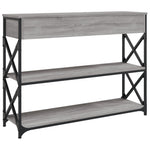 Konsollbord Grå Sonoma 100X28X75 Cm Konstruert Tre