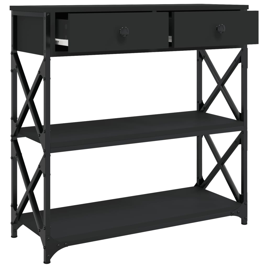 Konsollbord Svart 75X28X75 Cm Konstruert Tre