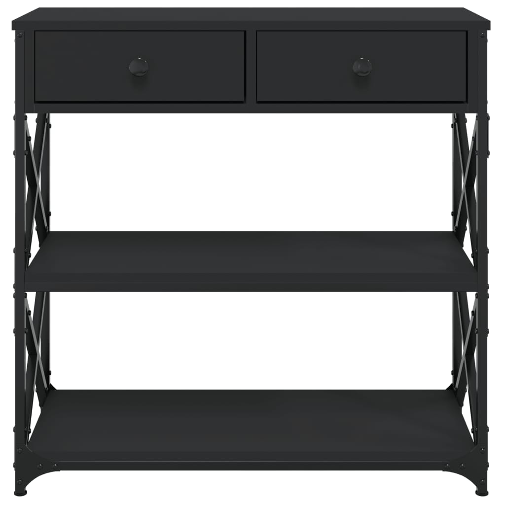 Konsollbord Svart 75X28X75 Cm Konstruert Tre