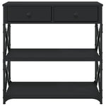 Konsollbord Svart 75X28X75 Cm Konstruert Tre