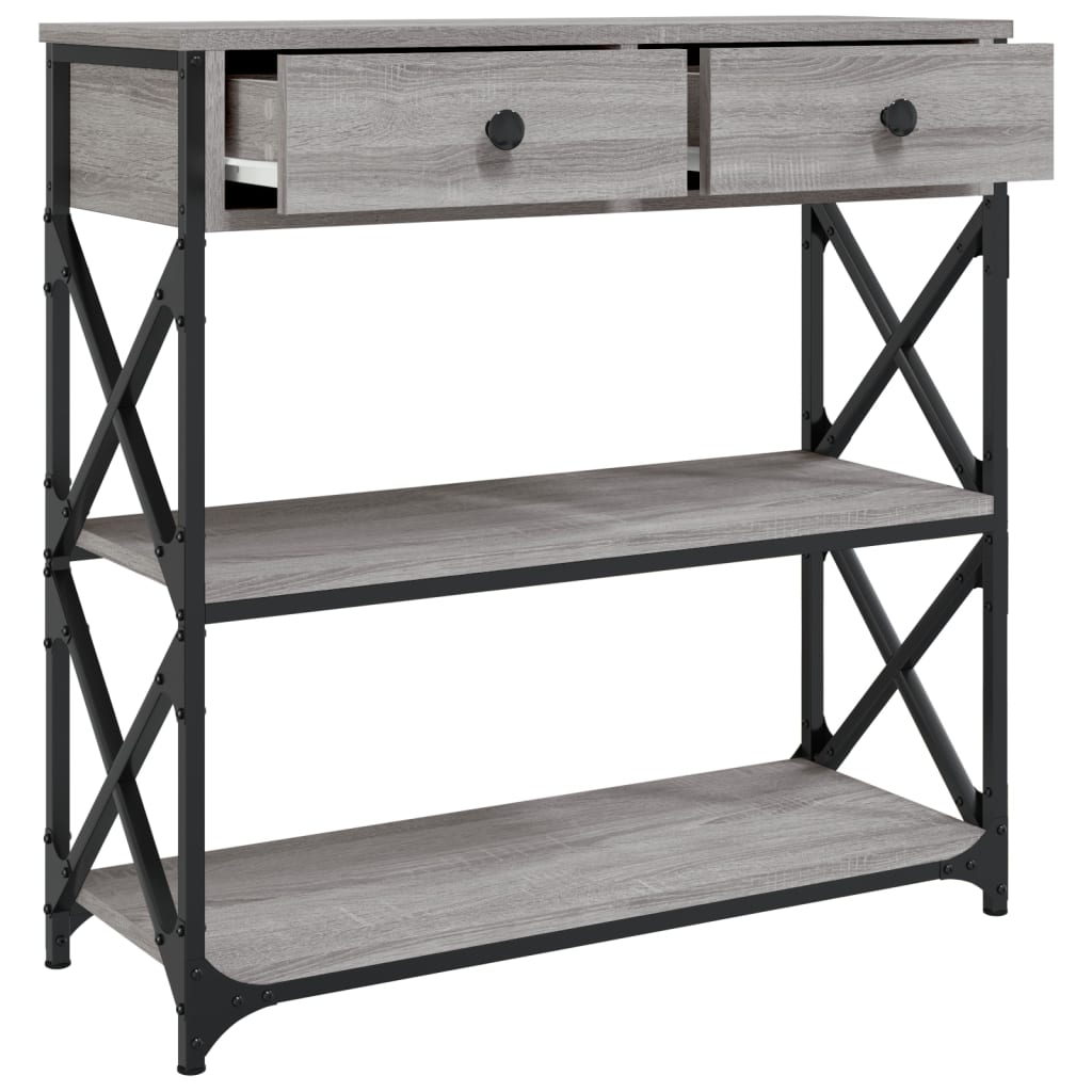 Konsollbord Grå Sonoma 75X28X75 Cm Konstruert Tre