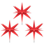 Julelys Med Plugger Og Led 3 Stk Foldbar Rød 35 Cm