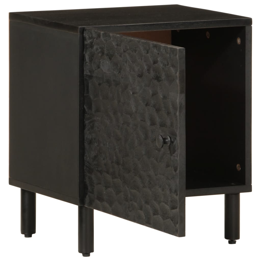 Nattbord Svart 40X33X46 Cm Heltre Mango