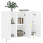 Skjenk Hvit 90X34X80 Cm Konstruert Tre