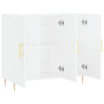 Skjenk Hvit 90X34X80 Cm Konstruert Tre