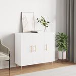 Skjenk Hvit 90X34X80 Cm Konstruert Tre