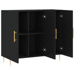 Skjenk Svart 90X34X80 Cm Konstruert Tre