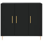 Skjenk Svart 90X34X80 Cm Konstruert Tre