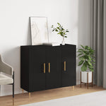 Skjenk Svart 90X34X80 Cm Konstruert Tre