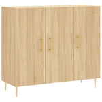 Skjenk Sonoma Eik 90X34X80 Cm Konstruert Tre