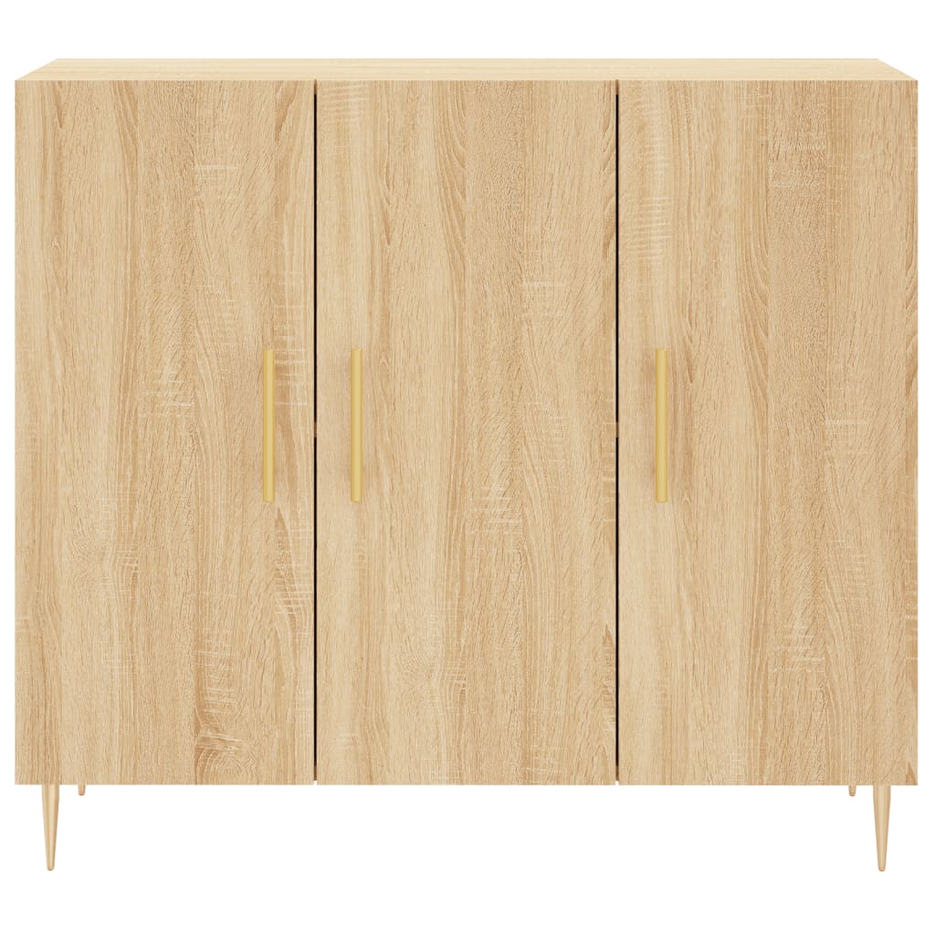 Skjenk Sonoma Eik 90X34X80 Cm Konstruert Tre