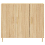 Skjenk Sonoma Eik 90X34X80 Cm Konstruert Tre
