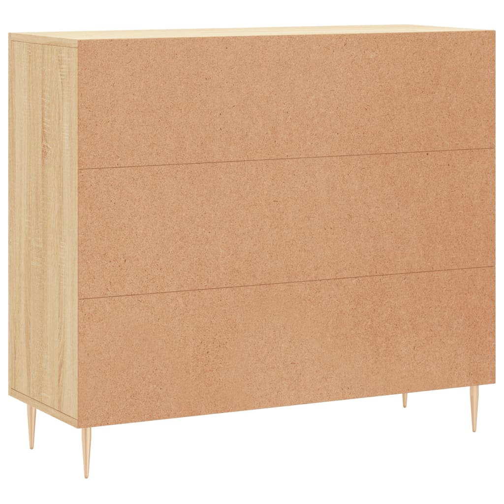 Skjenk Sonoma Eik 90X34X80 Cm Konstruert Tre