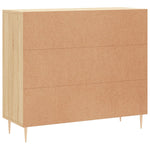 Skjenk Sonoma Eik 90X34X80 Cm Konstruert Tre