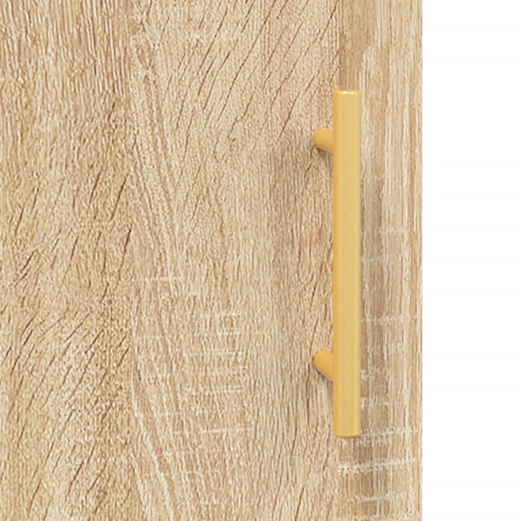 Skjenk Sonoma Eik 90X34X80 Cm Konstruert Tre