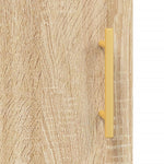 Skjenk Sonoma Eik 90X34X80 Cm Konstruert Tre