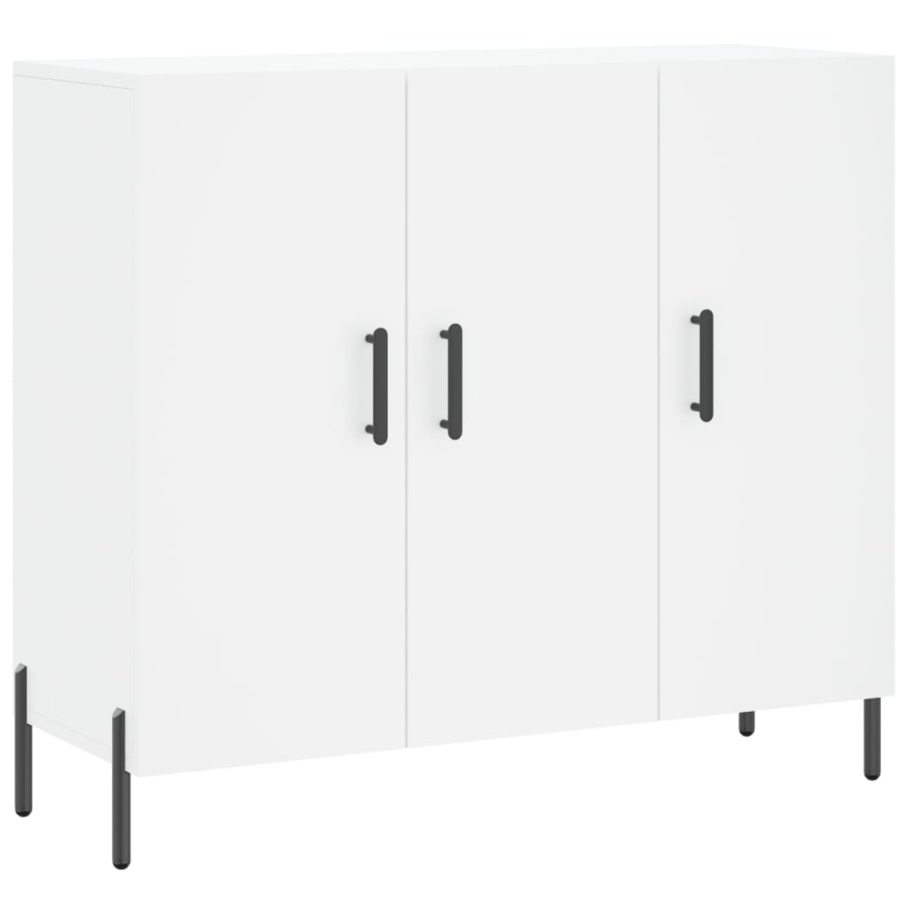 Skjenk Hvit 90X34X80 Cm Konstruert Tre