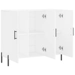 Skjenk Hvit 90X34X80 Cm Konstruert Tre