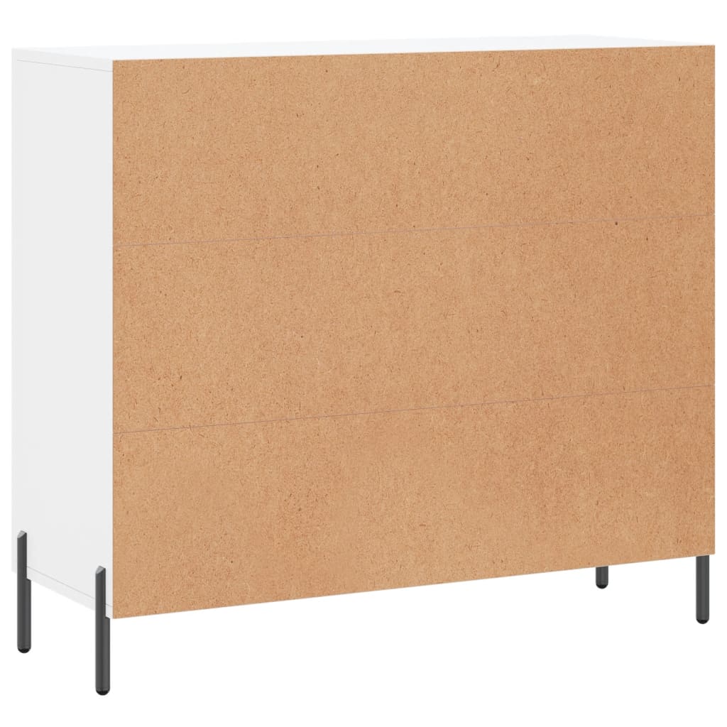 Skjenk Hvit 90X34X80 Cm Konstruert Tre