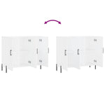 Skjenk Hvit 90X34X80 Cm Konstruert Tre