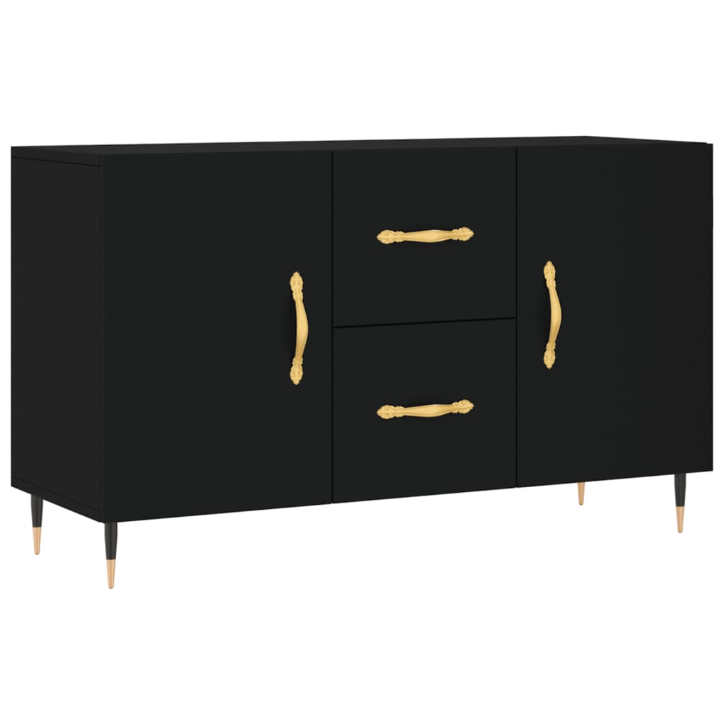 Skjenk Svart 100X36X60 Cm Konstruert Tre