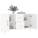 Skjenk Hvit 100X36X60 Cm Konstruert Tre