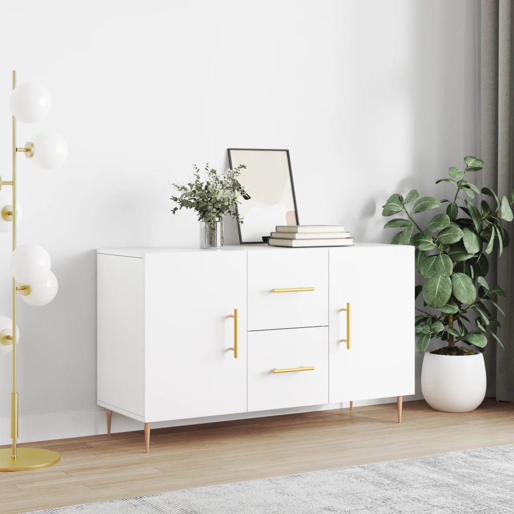 Skjenk Hvit 100X36X60 Cm Konstruert Tre