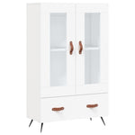 Highboard Hvit 69,5X31X115 Cm Konstruert Tre