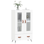 Highboard Hvit 69,5X31X115 Cm Konstruert Tre