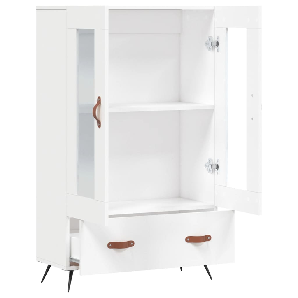 Highboard Hvit 69,5X31X115 Cm Konstruert Tre