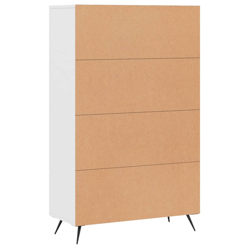 Highboard Hvit 69,5X31X115 Cm Konstruert Tre