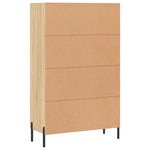 Highboard Sonoma Eik 69,5X31X115 Cm Konstruert Tre