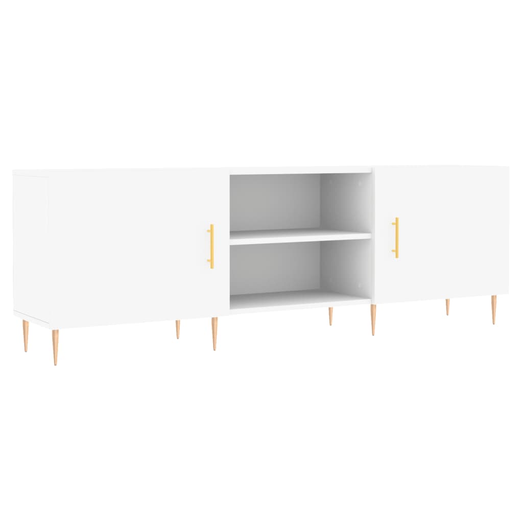 Tv-Benk Hvit 150X30X50 Cm Konstruert Tre
