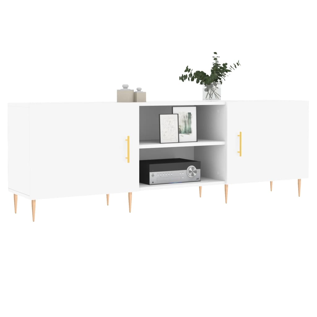 Tv-Benk Hvit 150X30X50 Cm Konstruert Tre