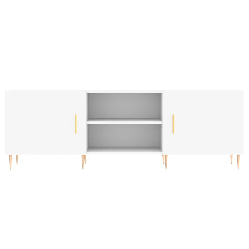 Tv-Benk Hvit 150X30X50 Cm Konstruert Tre