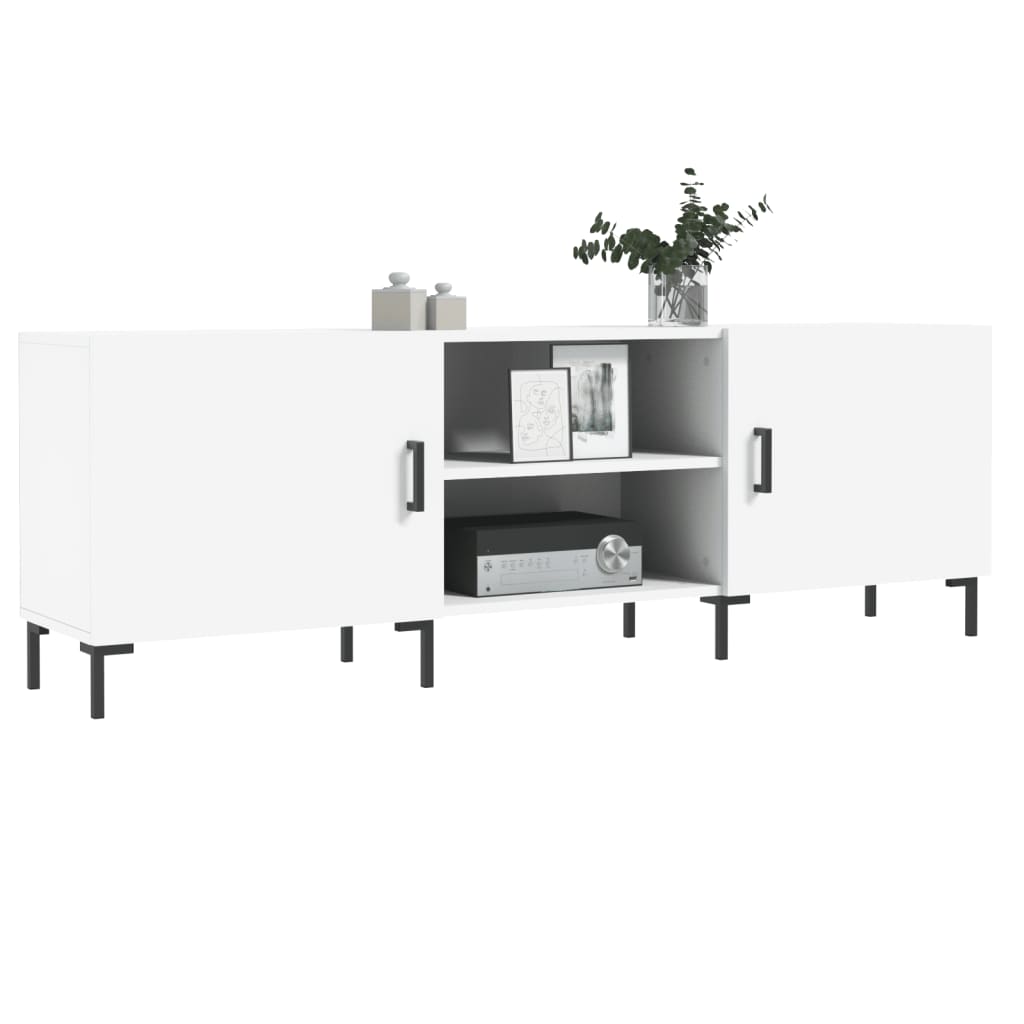 Tv-Benk Hvit 150X30X50 Cm Konstruert Tre