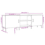 Tv-Benk Hvit 150X30X50 Cm Konstruert Tre