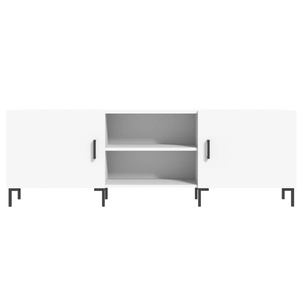Tv-Benk Hvit 150X30X50 Cm Konstruert Tre