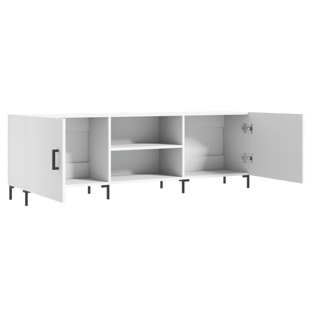 Tv-Benk Hvit 150X30X50 Cm Konstruert Tre