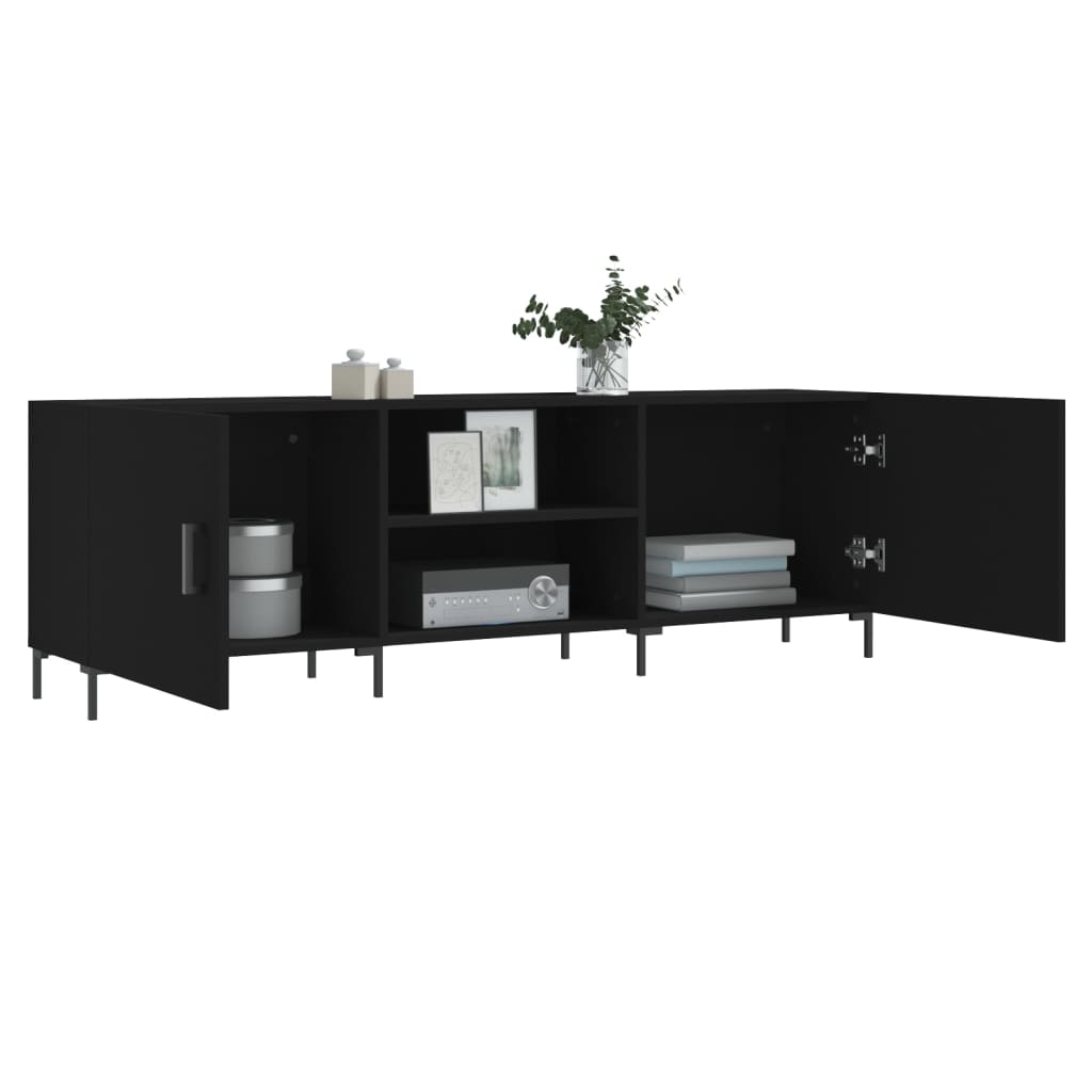 Tv-Benk Svart 150X30X50 Cm Konstruert Tre