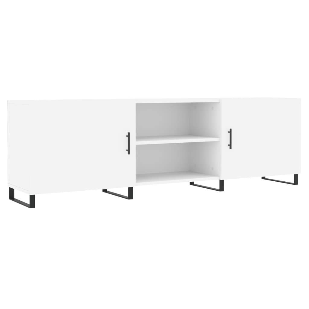 Tv-Benk Hvit 150X30X50 Cm Konstruert Tre