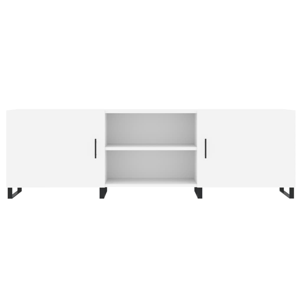 Tv-Benk Hvit 150X30X50 Cm Konstruert Tre