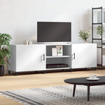 Tv-Benk Hvit 150X30X50 Cm Konstruert Tre