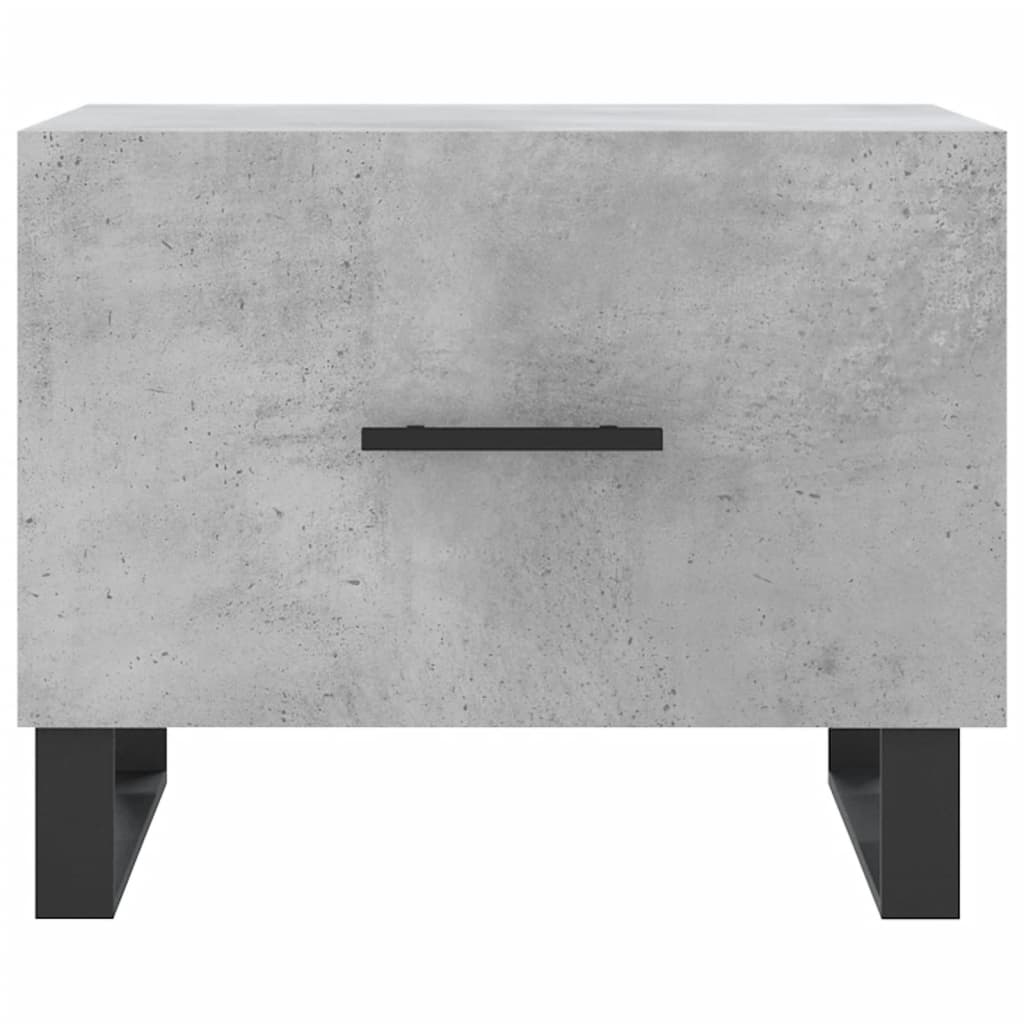 Salongbord 2 Stk Betonggrå 50X50X40 Cm Konstruert Tre